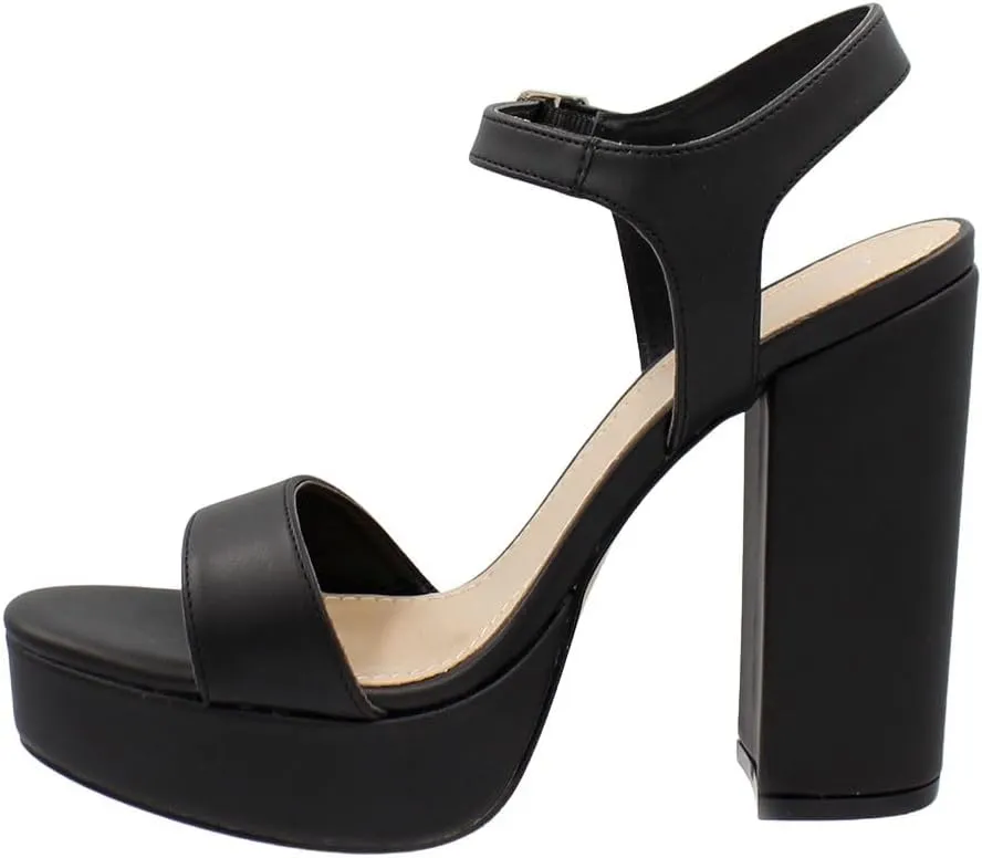 | DOROTHY Women's Platform Chunky Heel Sandals with Platform Patent Leather - Elegant and Versatile Open Toe Dress Shoes