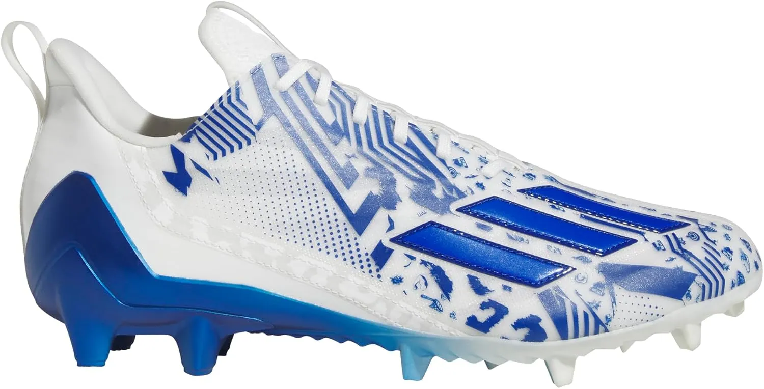 adidas Mens Adizero 12.0 Mismatch Football Sneakers Shoes - White - Size 10.5 M