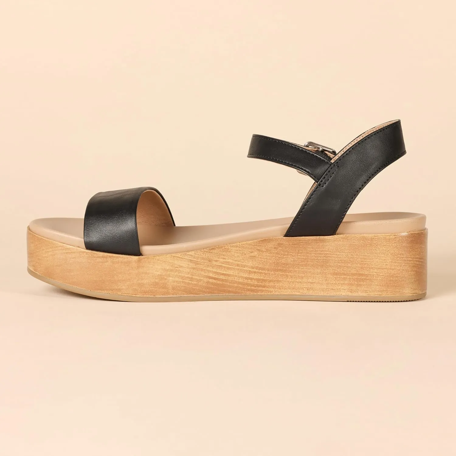 Amazon Essentials Women's Two Band Flatform Sandal