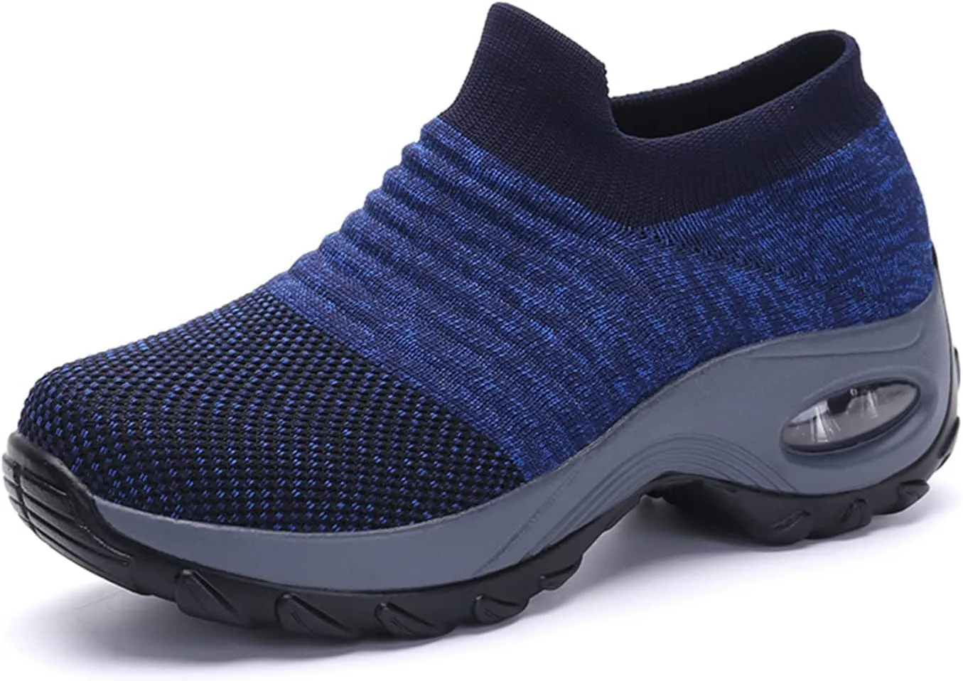AngryMonkey Women's Walking Shoes Sock Sneakers, Mesh Slip On Air Cushion Good Arch Breathe Nurse Shoes Platform Loafers Trainers Running Shoe