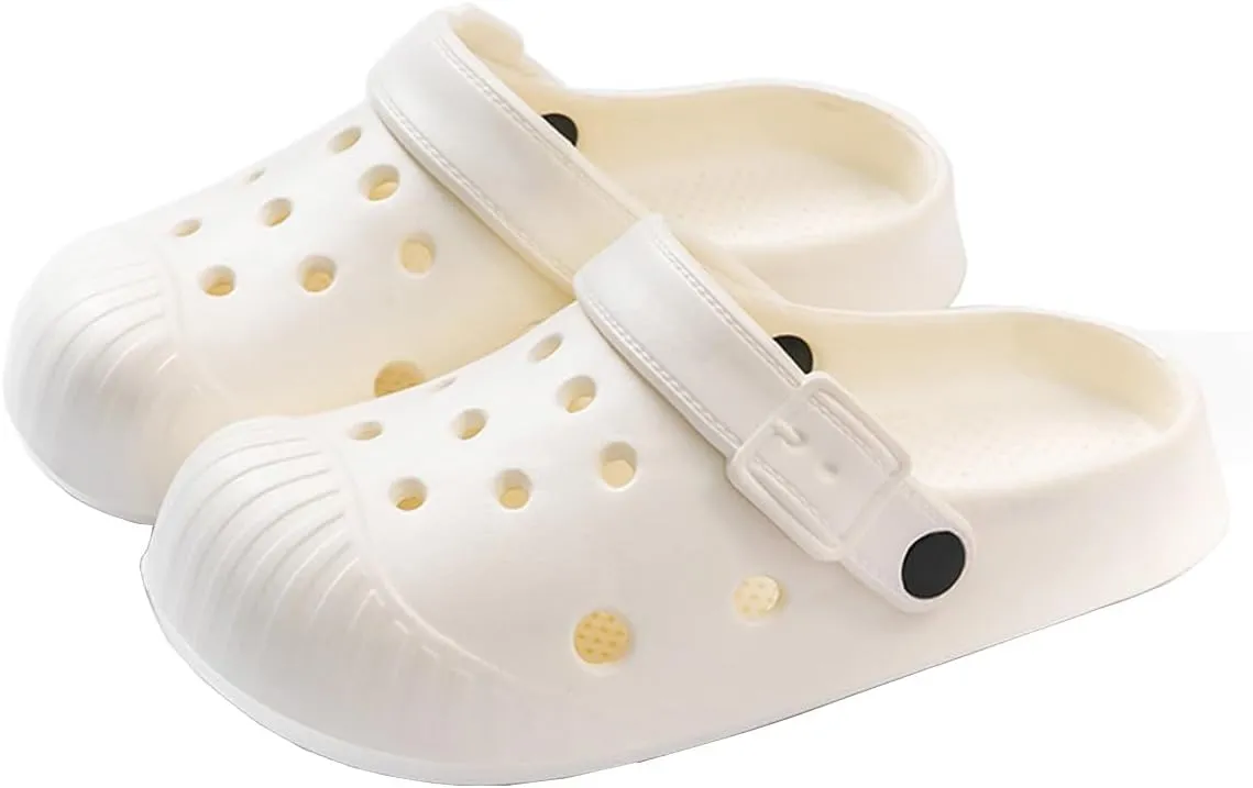 Anti-Collision Garden Clogs for Women and Men, Non-Slip Sandals, Slip On Work Shoes Heel Strap Mules Lightweight Shower Slippers Beach Indoor Outdoor Casual Wear Soft Air Cushion Sole Slides