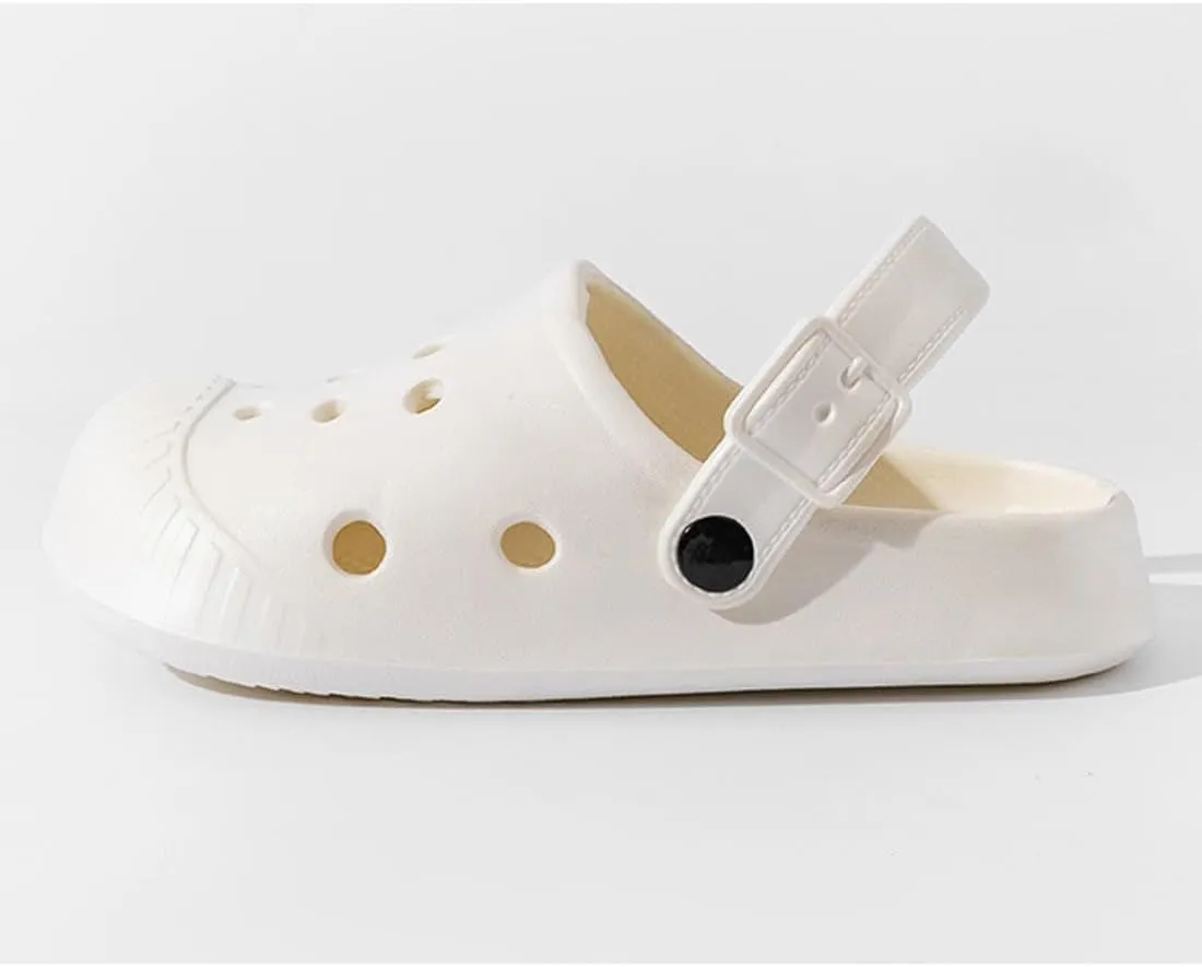 Anti-Collision Garden Clogs for Women and Men, Non-Slip Sandals, Slip On Work Shoes Heel Strap Mules Lightweight Shower Slippers Beach Indoor Outdoor Casual Wear Soft Air Cushion Sole Slides