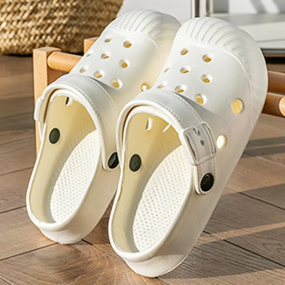 Anti-Collision Garden Clogs for Women and Men, Non-Slip Sandals, Slip On Work Shoes Heel Strap Mules Lightweight Shower Slippers Beach Indoor Outdoor Casual Wear Soft Air Cushion Sole Slides
