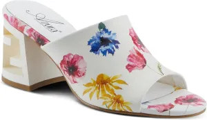 Azura Sculptor Slide Sandals for Women | High Heels with Leather Heel Design