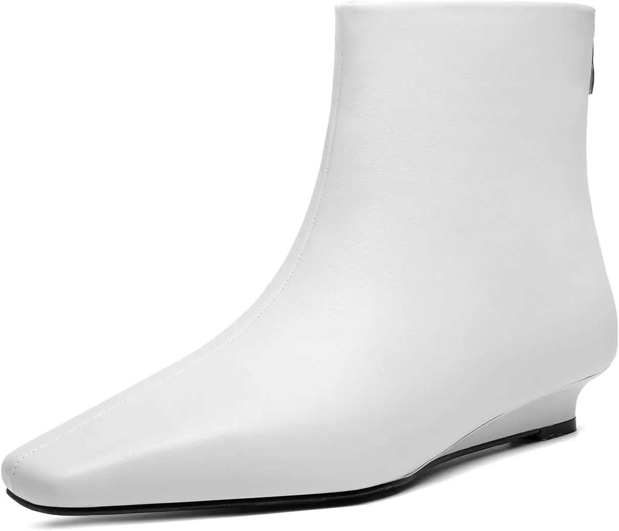 Beauty Cry Women's Booties Low Heel Ankle Boots Square Toe Back Zipper Short Boots