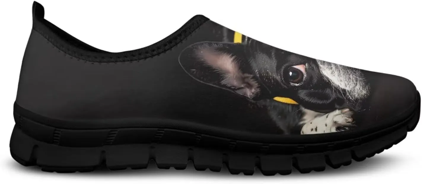 Binienty Fashion Women's Walking Shoes Men's Slip on Sport Sneakers Breathable Low Cut Loafers