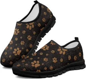 Binienty Printed Slip on Loafers for Women Work Breathable Mesh Barefoot No Laces Running Hiking Tennis Shoe