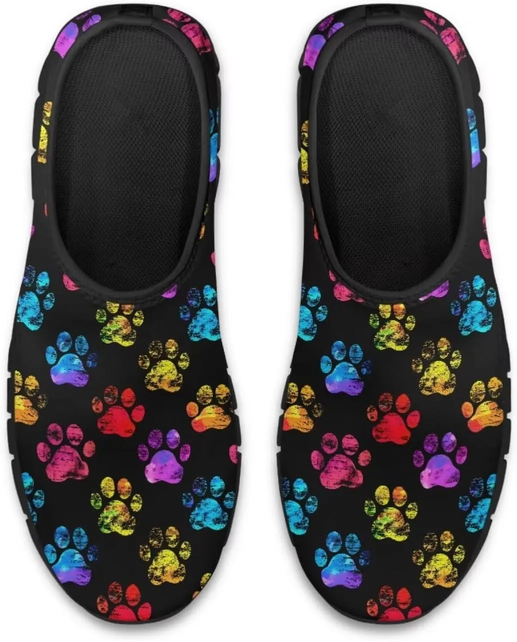 Binienty Printed Slip on Loafers for Women Work Breathable Mesh Barefoot No Laces Running Hiking Tennis Shoe