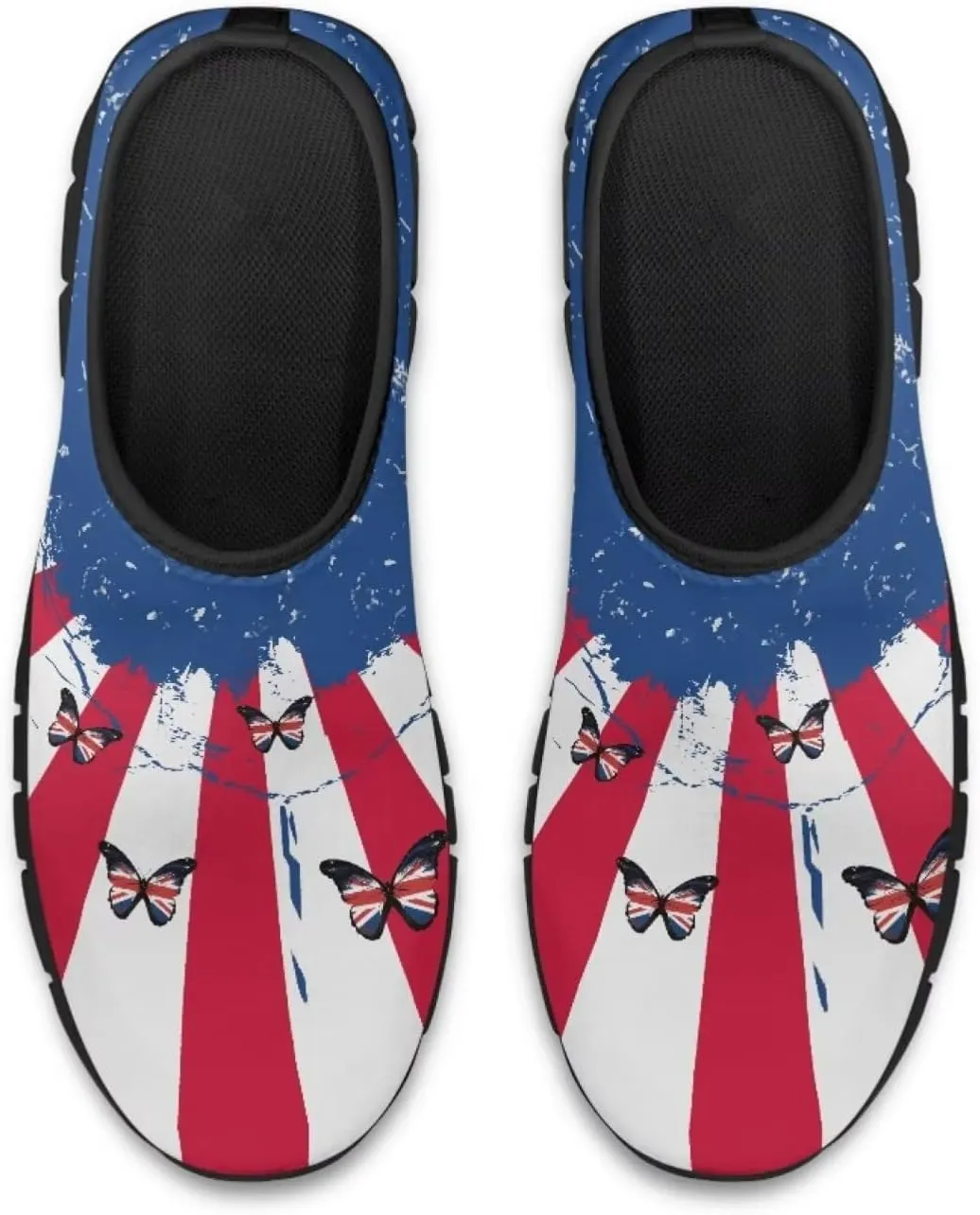 Binienty Women's Loafers Casual Round Toe Driving Flats Slip On Sneakers LGBT Patriotic Shoe Anti Skid