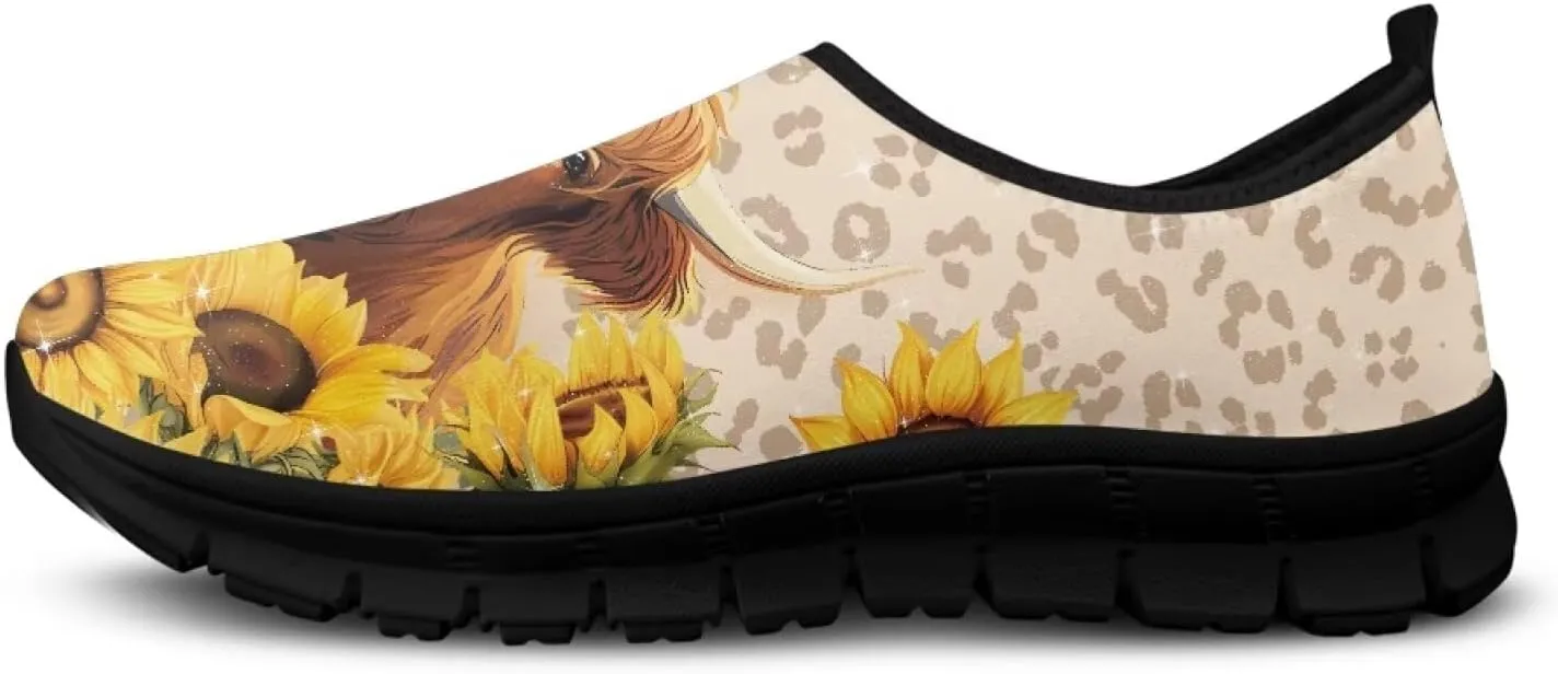 Binienty Womens Slip On Running Shoes Casual Loafers Shoes Arch Support Walking Shoes Breathable Anti Skid