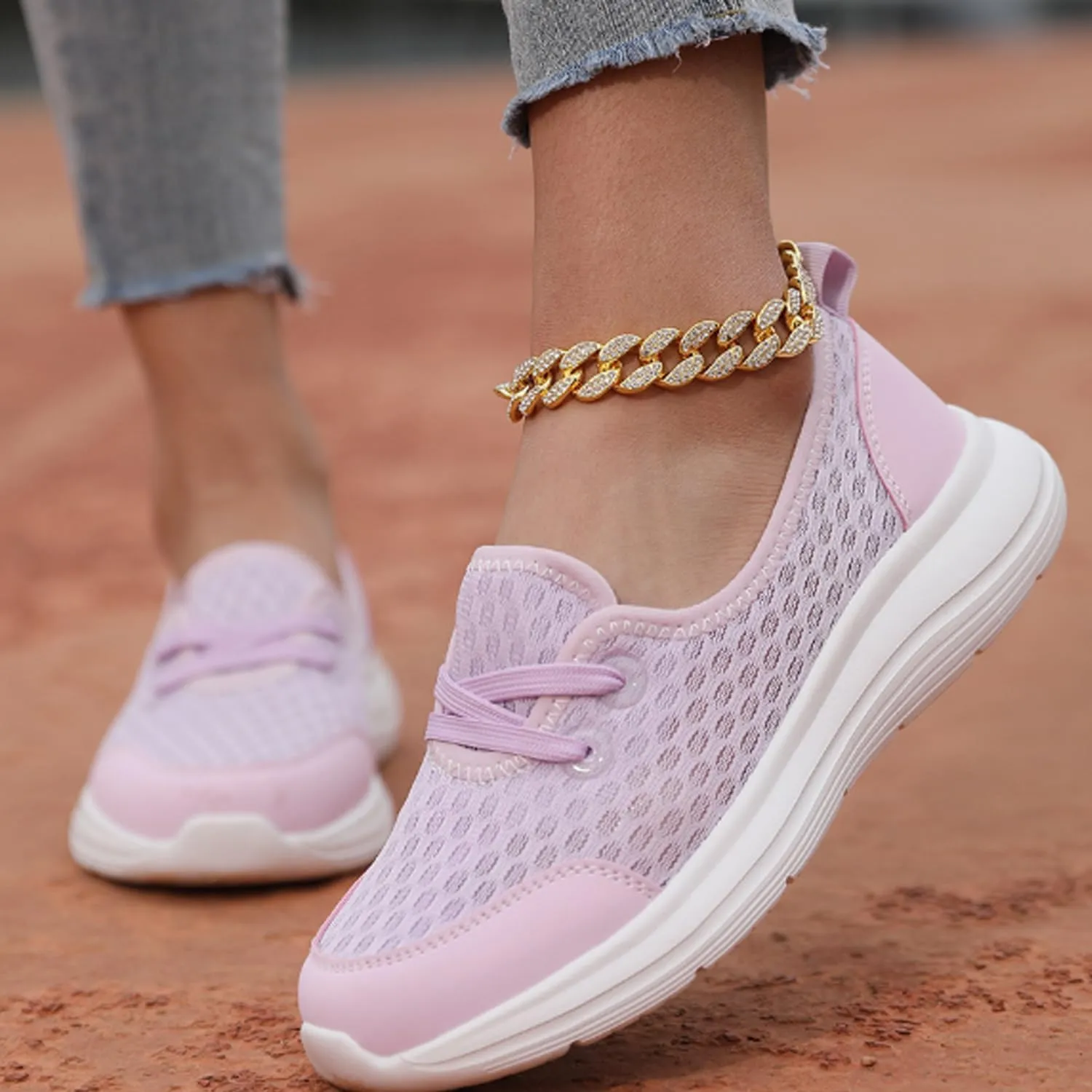 Breathable Soft Sole Mesh Comfort Orthopedic Women Sneakers,Orthopedic Shoes Slip Ons with Arch Support
