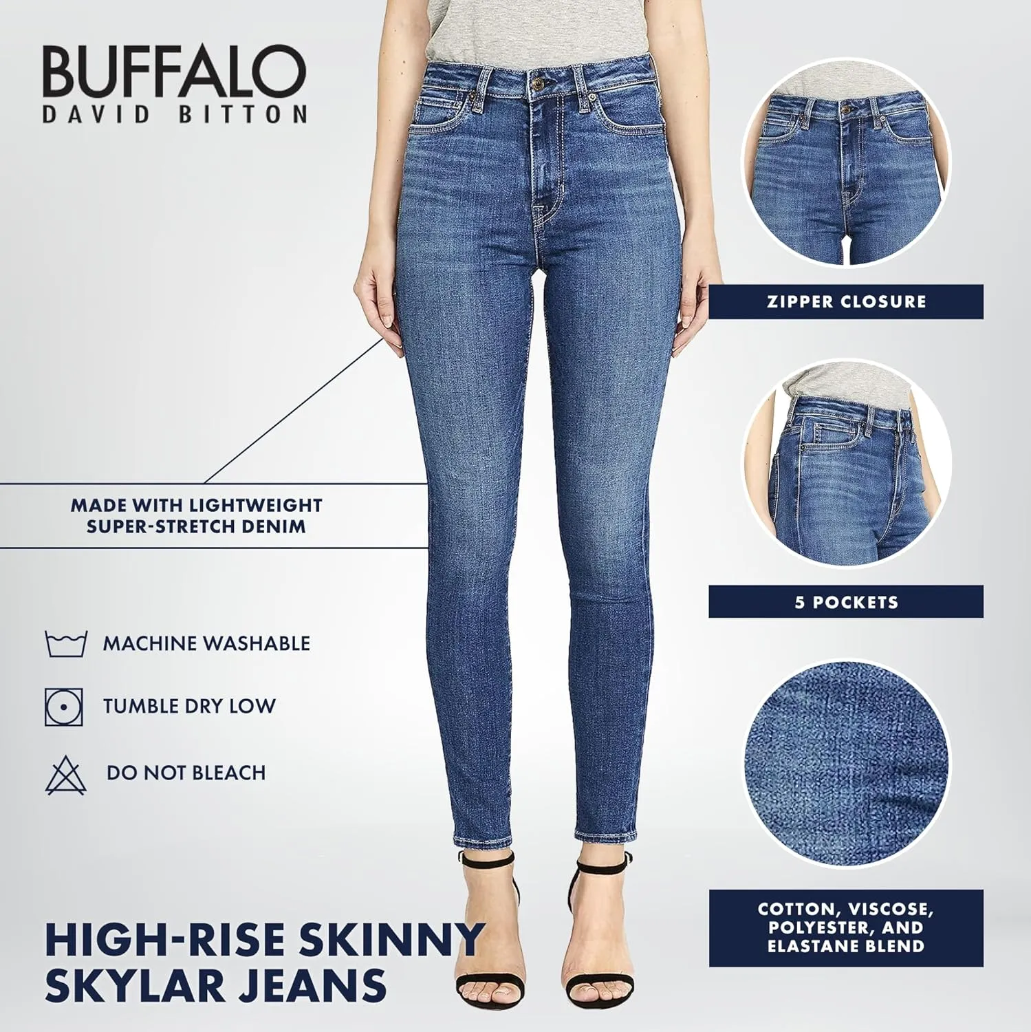 Buffalo David Bitton Women's Skylar High Rise Skinny Jean