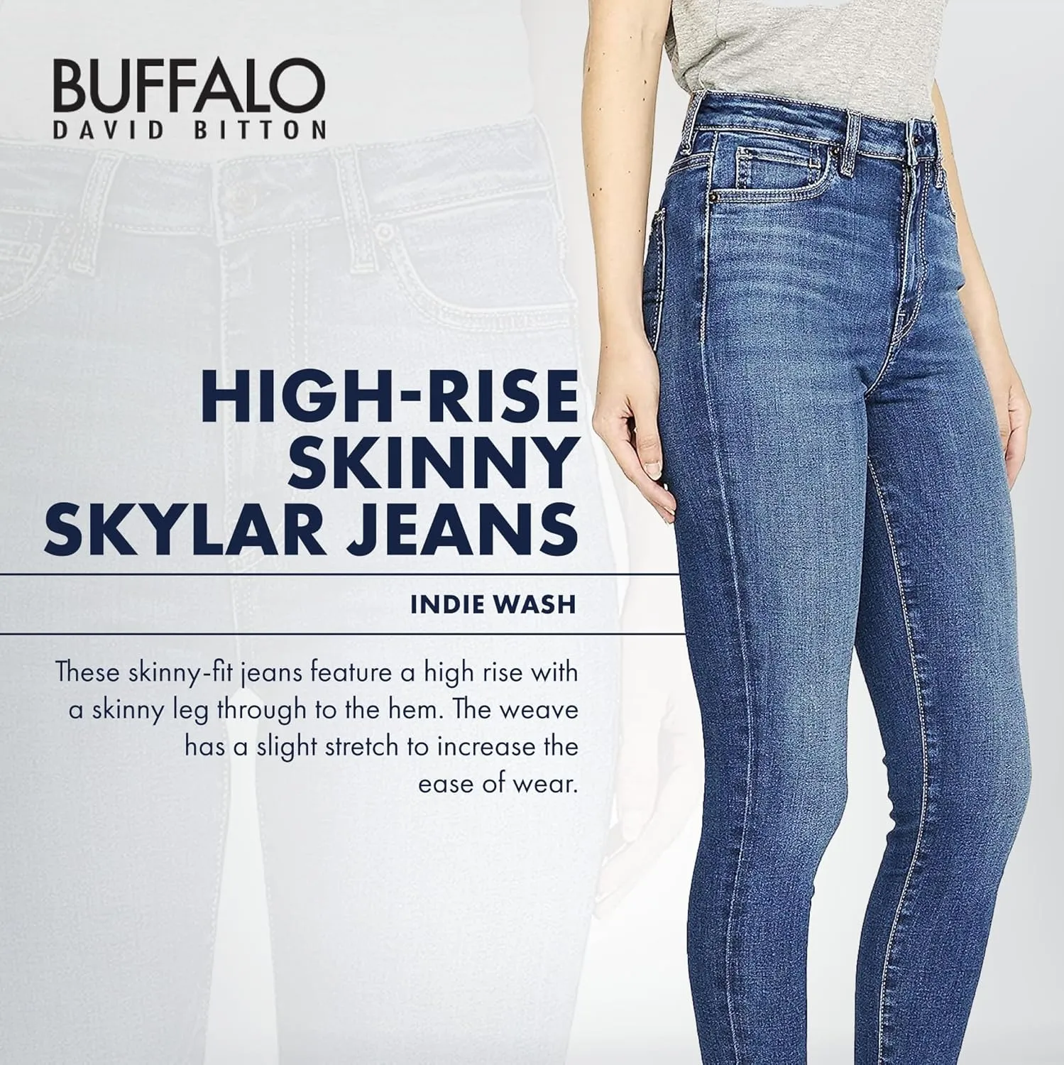 Buffalo David Bitton Women's Skylar High Rise Skinny Jean