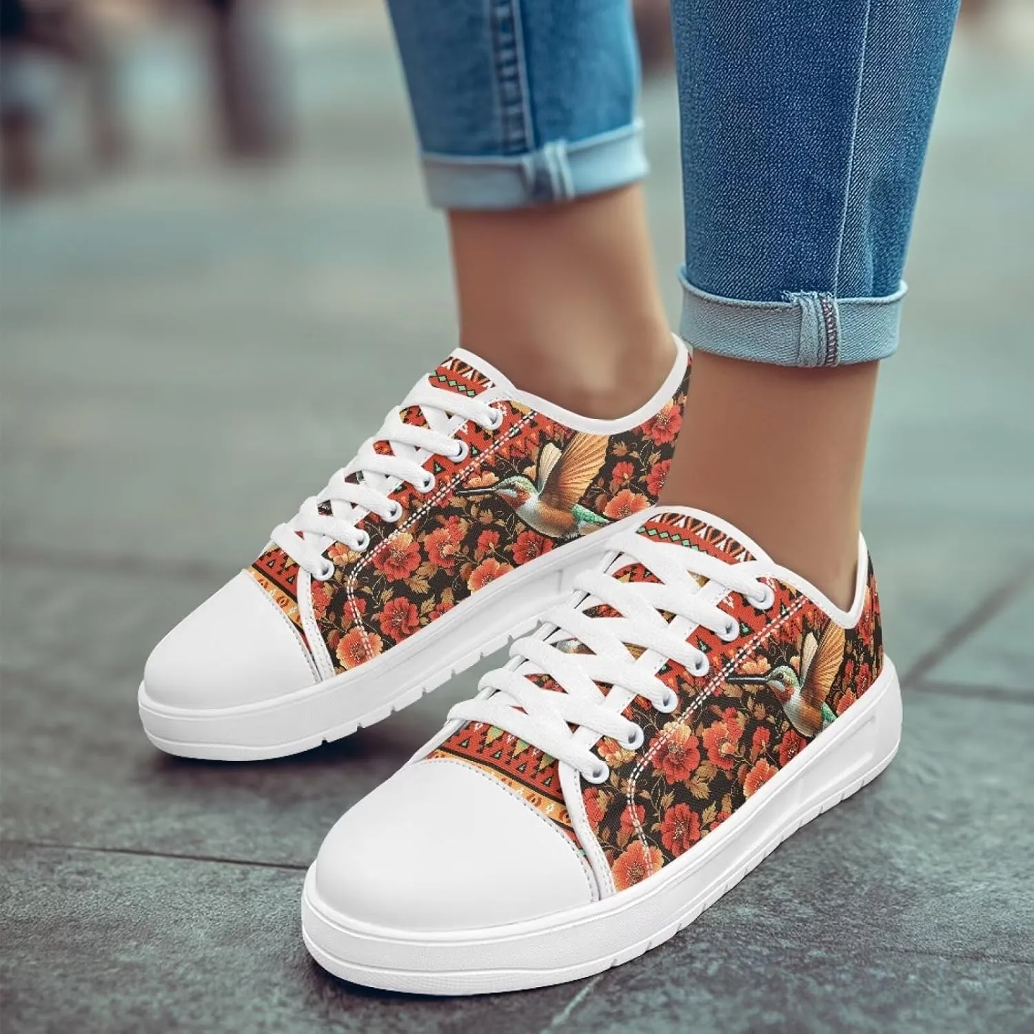Canvas Shoes for Women Low Top Lace Up Tennis Shoes Girls Fashion Comfortable Sneakers Classic Casual Sneakers