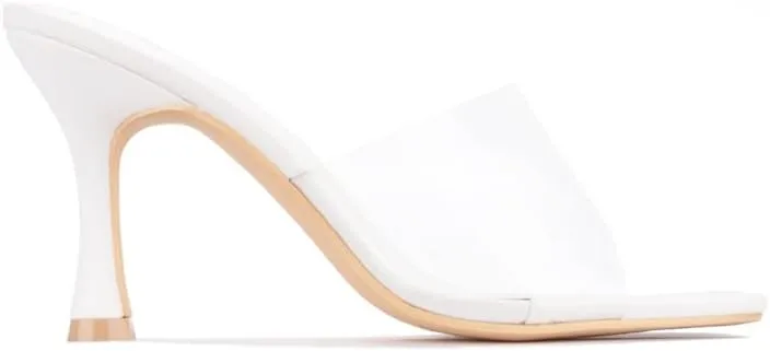 Cape Robbin Clear Sexy High Heels for Women, Transparent Open Toe Shoes Heels for Women