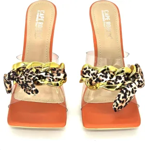 Cape Robbin Women's Stiletto Heels - Transparent Square Open Toe Sandals with Bow Accent (Concur)