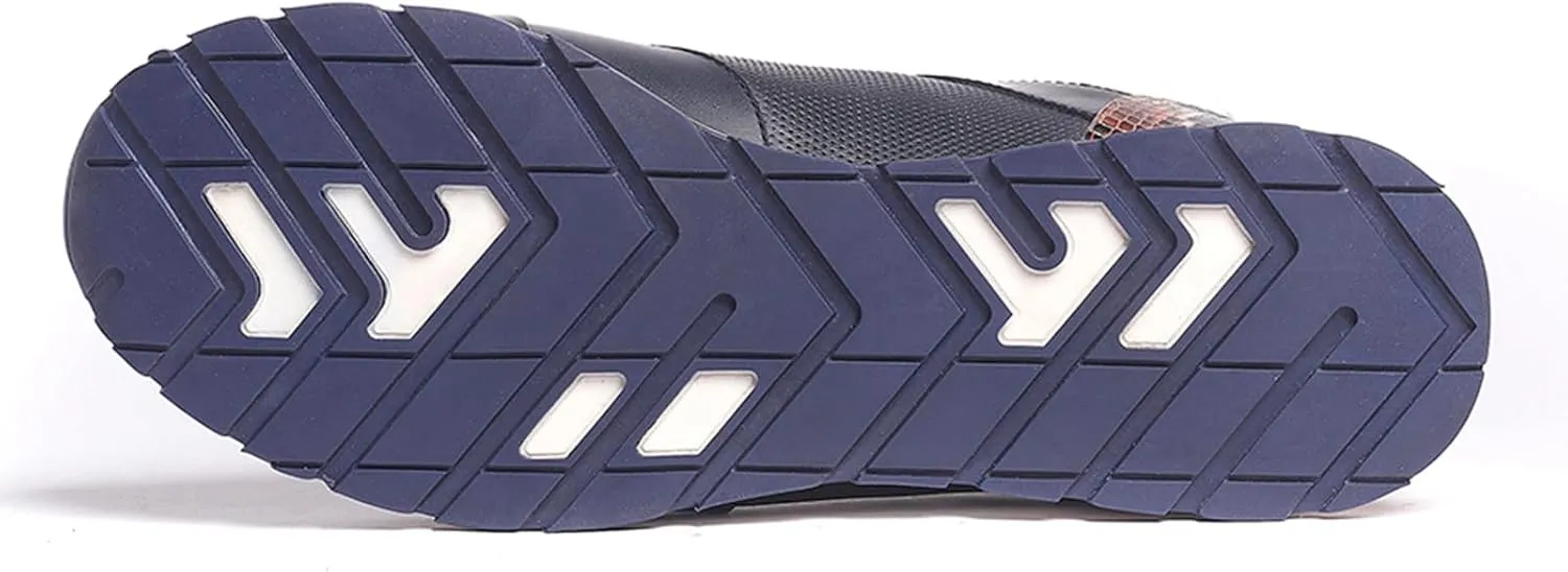 Carlos Santana Leather Hazel Reptile Sneakers for Men | Durable Rubber Outsole & Removable Cushioned Leather Footbed | with Multi-Color Back Panel