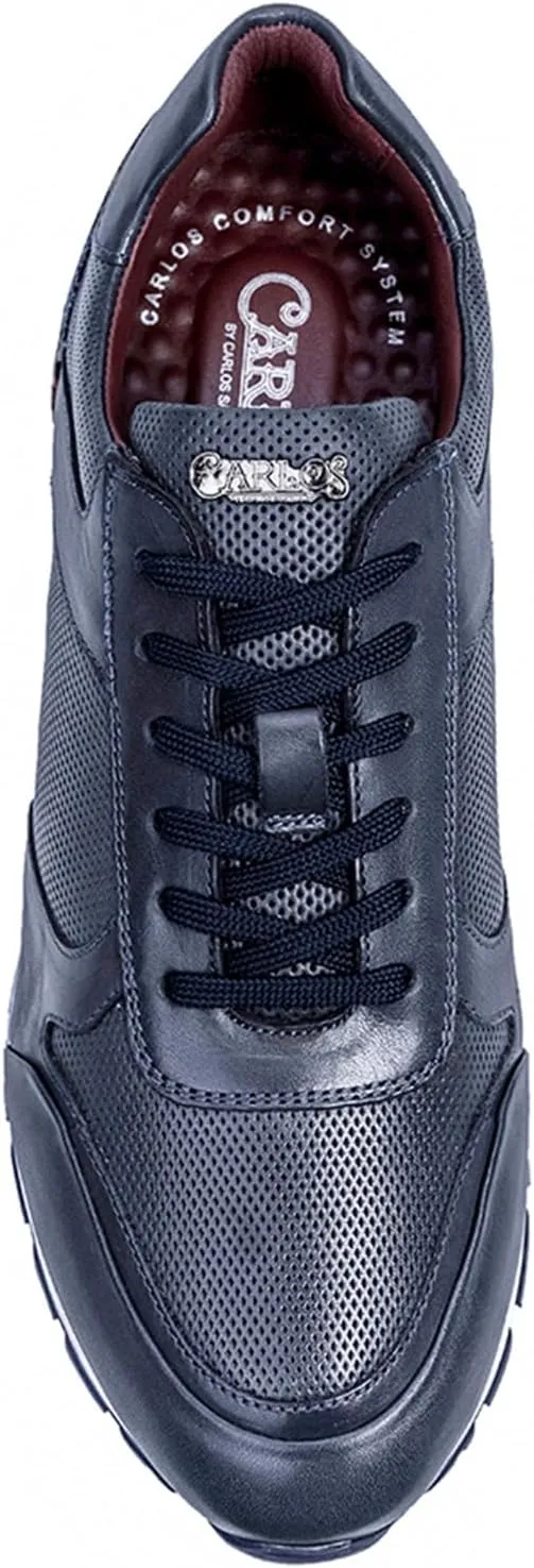 Carlos Santana Leather Hazel Reptile Sneakers for Men | Durable Rubber Outsole & Removable Cushioned Leather Footbed | with Multi-Color Back Panel