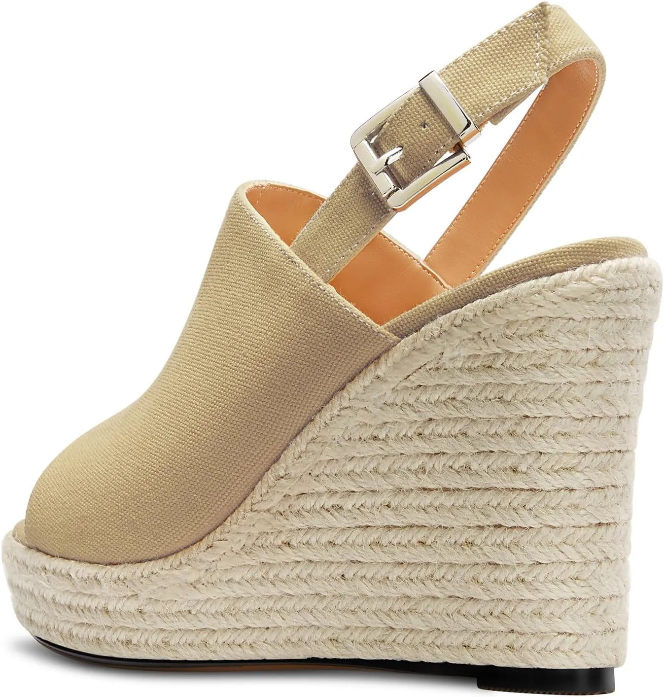 Castamere Womens High Wedge Platform Heel Peep Open Toe Slip-on Sandals Slingback Prom Casual Summer 3.9 Inches Heels