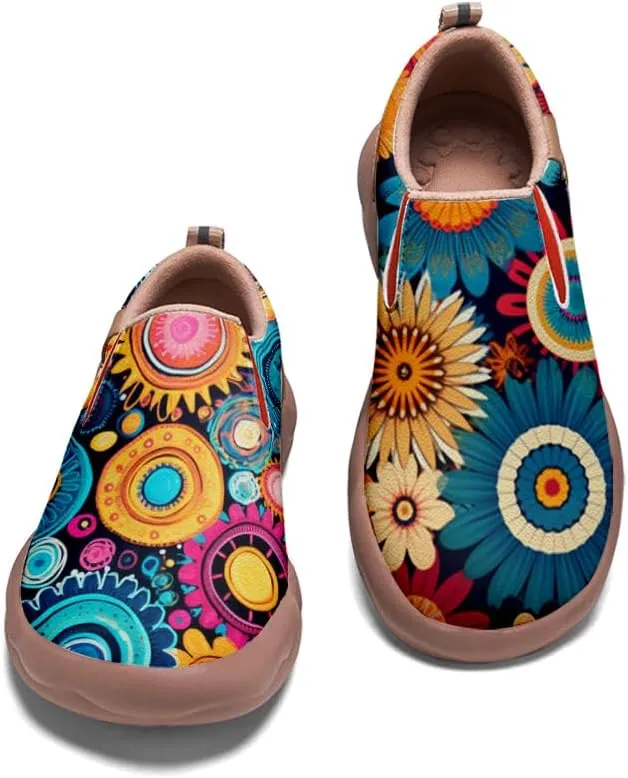 Casual Shoes for Women Art Painted Sneakers Slip On Round Toe Lightweight Comfort Loafers