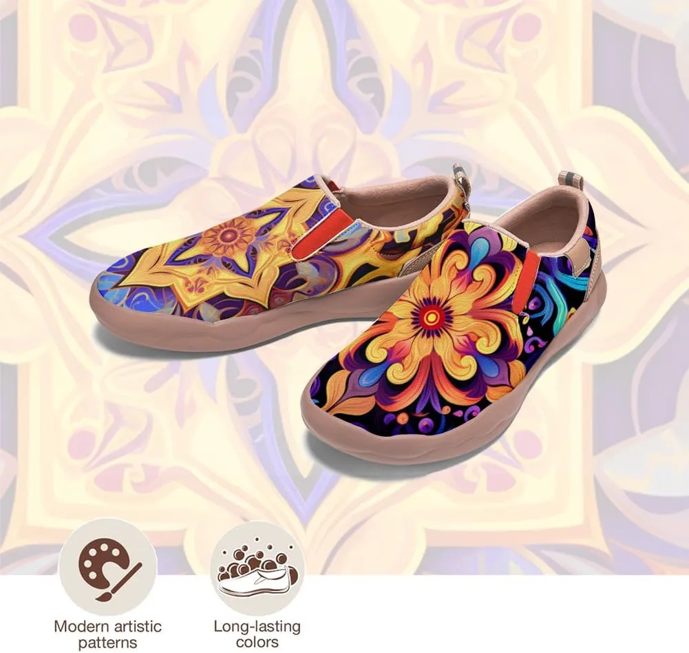 Casual Shoes for Women Art Painted Sneakers Slip On Round Toe Lightweight Comfort Loafers