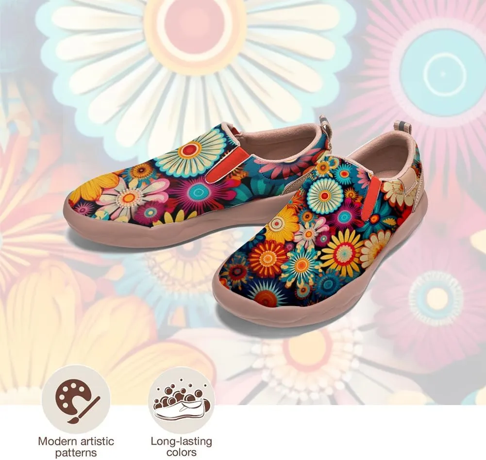 Casual Shoes for Women Art Painted Sneakers Slip On Round Toe Lightweight Comfort Loafers