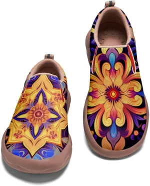 Casual Shoes for Women Art Painted Sneakers Slip On Round Toe Lightweight Comfort Loafers