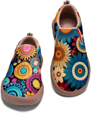 Casual Shoes for Women Art Painted Sneakers Slip On Round Toe Lightweight Comfort Loafers