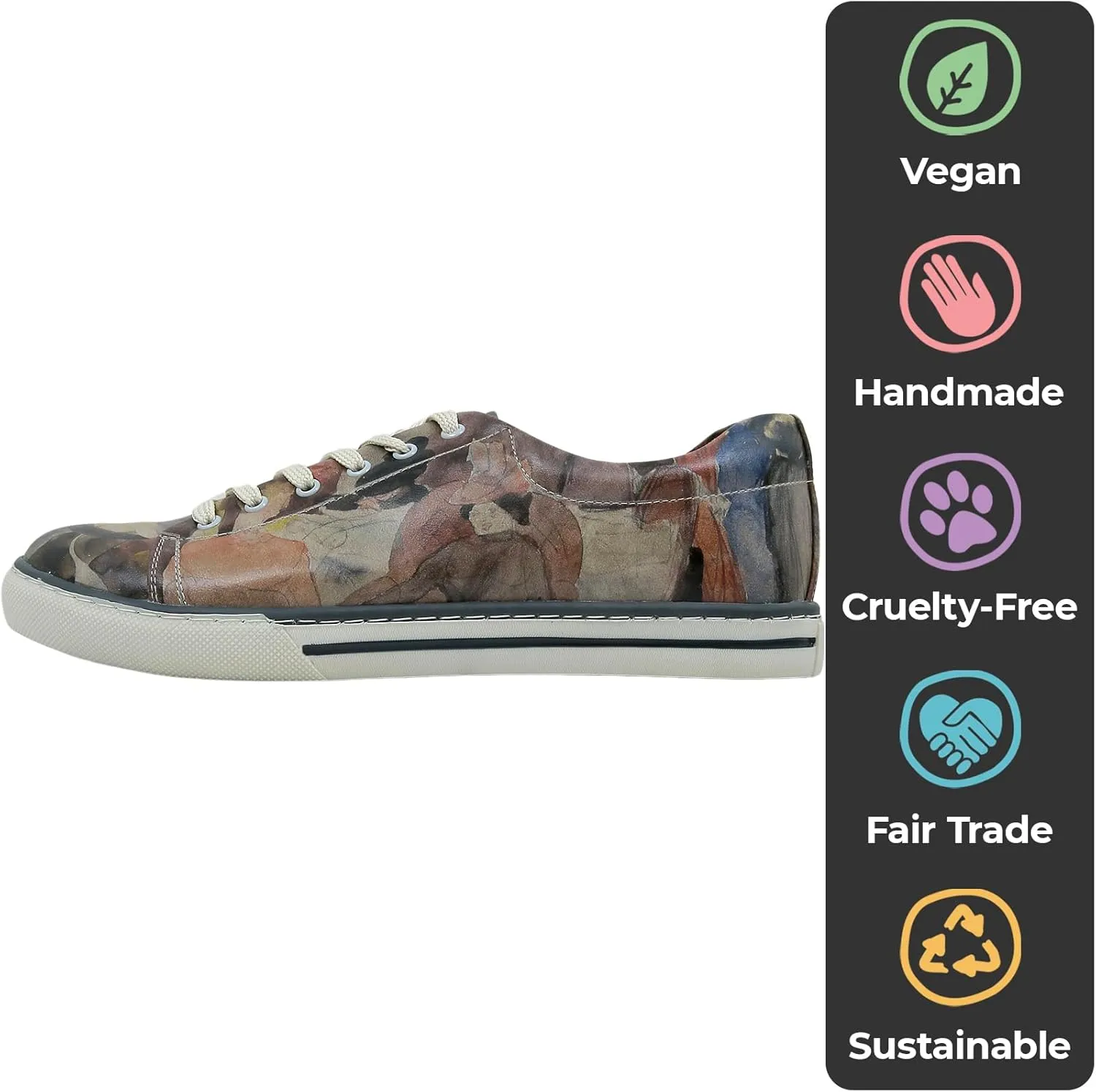 Casual Sneakers for Men - Vegan Leather and Unique Design Walking Sneakers for Men