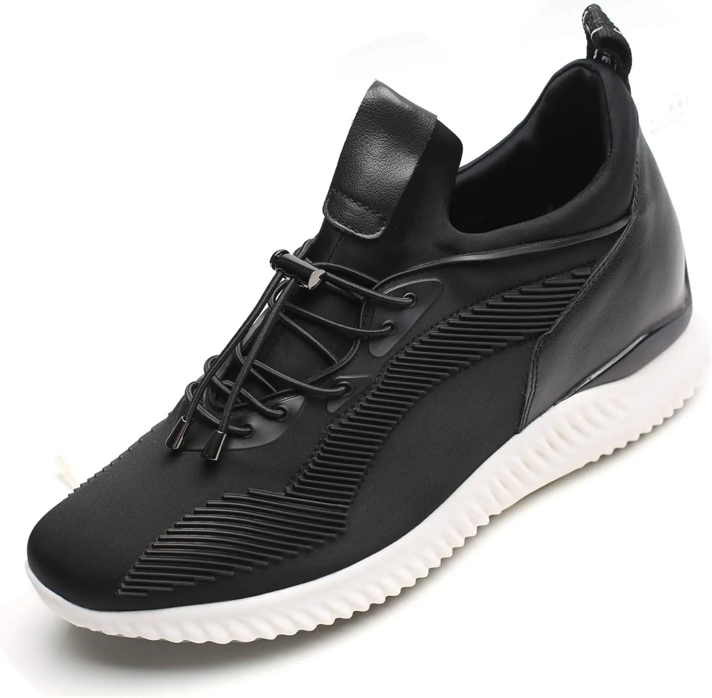 CHAMARIPA Men's Invisible Height Increasing Elevator Sneakers, Casual Fashion Hidden Heel Knit Shoes - Stylish, Comfortable, and Breathable 2.36"/ 2.76"/ 3.15" Inches Taller Handcrafted