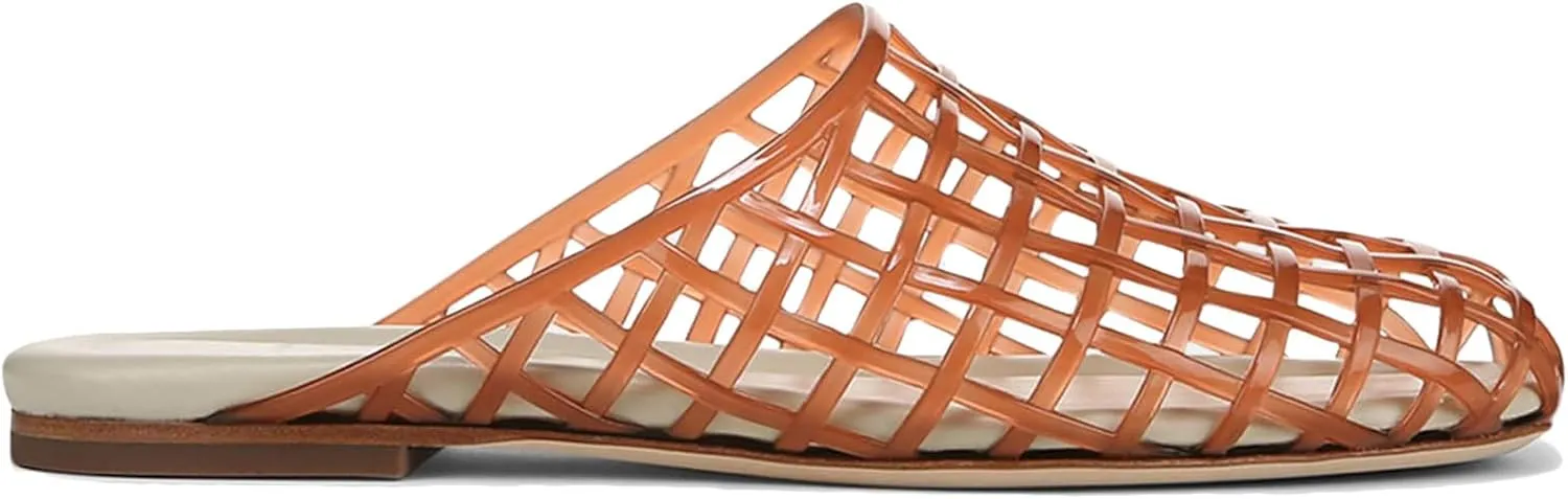 Clear Jelly Shoes for Women Slip on Jelly Mesh Slides Sandals Comfortable Closed Toe Jelly Flats Sandals Jelly Summer Beach Sandals.