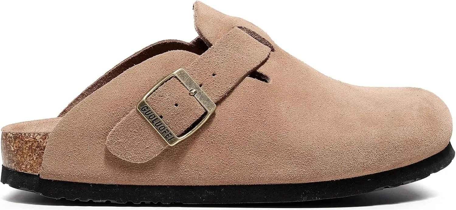 Clogs for Women and Men,Womens Suede Clogs-Mules Womens/Mens House Slipers with Arch Support