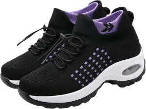 Comfort Wear Orthowear Shoes for Women Arch Support Orthopedic Sock Sneakers Slip-On Breathable Walking Shoe Air Cushion Athletic Shoes Causal Running Jogging Shoe Anti Slip Platform Sneaker