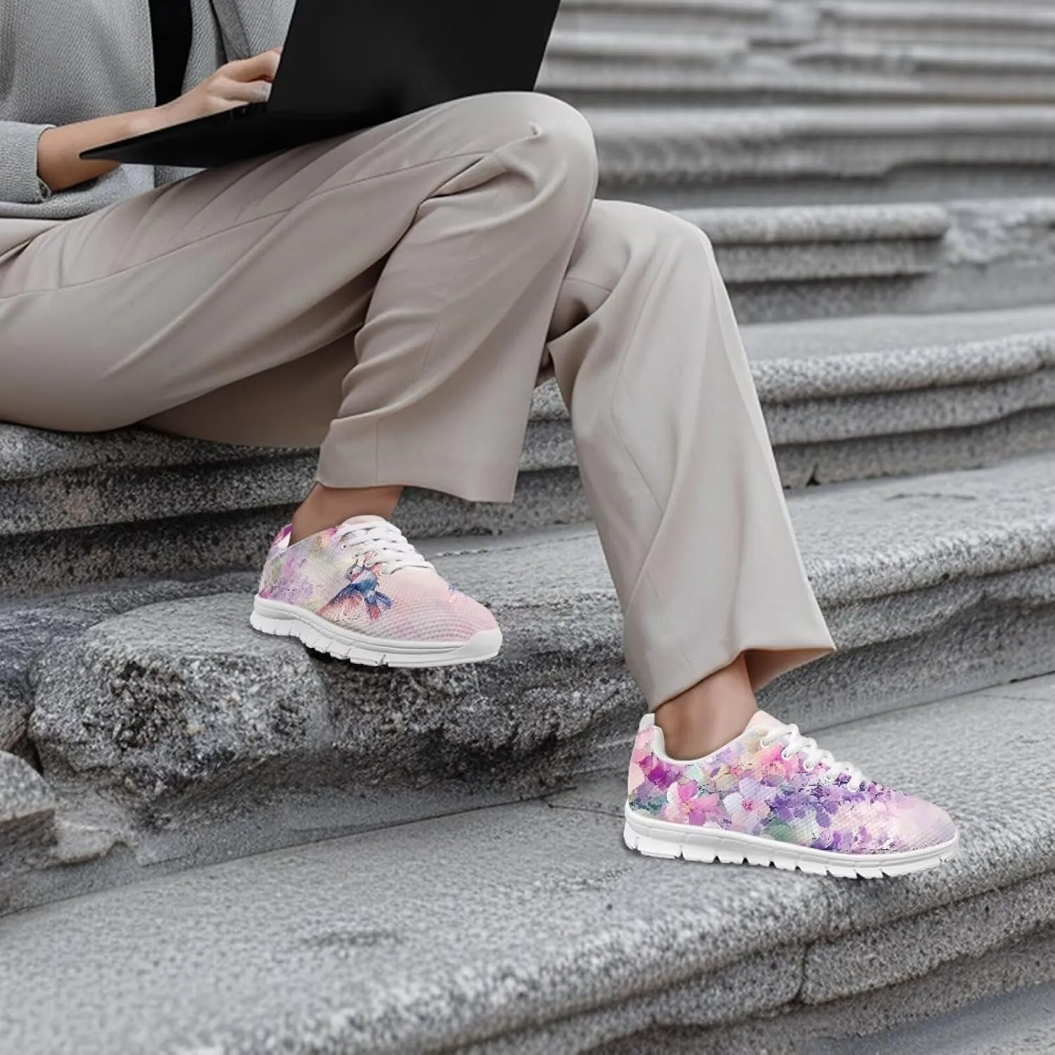 Comfortable Womens Running Shoes Fashion Sneakers Breathable Tennis Shoes