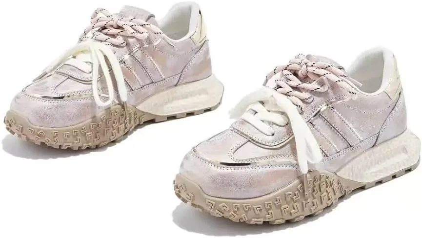Coquette Shoes Y2K Kawaii Sneakers Casual Tennis Gym Fitness Outdoor Hiking Comfortable Leather Chunky Platform for Women Trendy Preppy Back to School Gift for Girls Granddaughter Travel Outfits