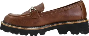 Corkys Footwear Hey Girl Womens Brownie Points Loafers - Featuring a 1.75-Inch Heel with a Lug Sole, Cushioned Insoles for All-Day Wear, A Chic Chain on The Upper
