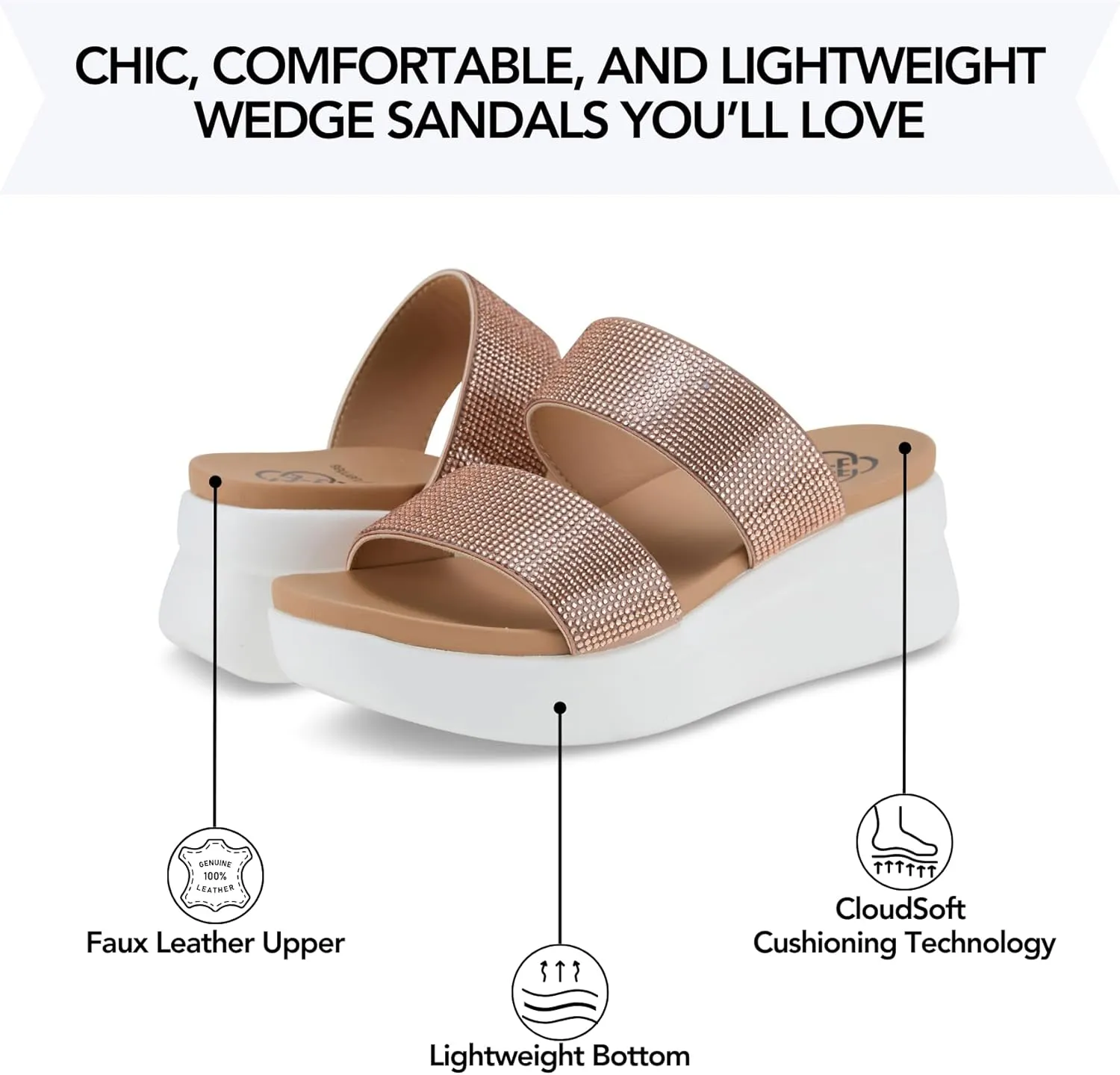 Daisy Fuentes Fred Women's Wedge Sandals Comfortable Design