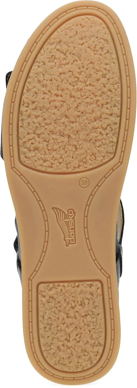 Dansko Candace Wedge Sandal for Women -Comfortable Wedge with Arch Support -Fully Adjustable Straps-Versatile Casual to Dressy Footwear -Lightweight Rubber Outsole