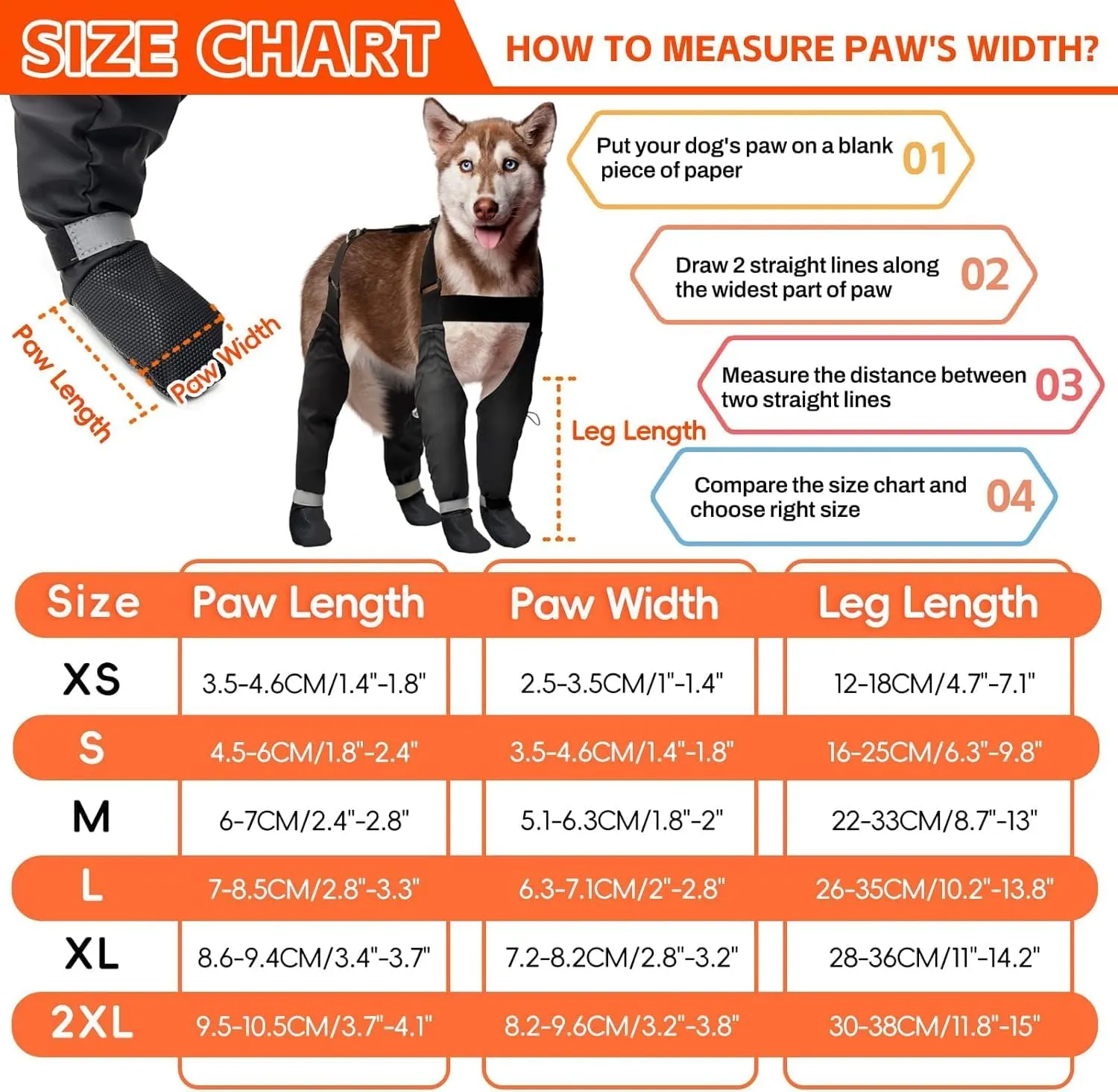 Dog Suspender Boots, Large Dog Rain Boots, Waterproof Doggy Winter Boot Snow Pants, Paw Protectors Legging Shoes with Suspenders, Anti-Slip Reflective Rain Boot for Walk Hike Outdoor Snowy (Black,XL)