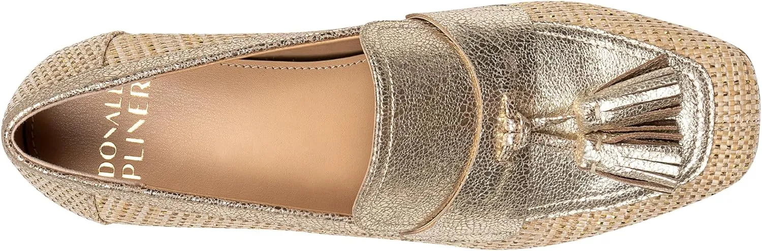 Donald Pliner Women's Kressida Dress Loafers, 2" Block Heels for Women, Slip-On Heels for Women