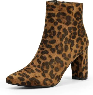 DREAM PAIRS Women's Chunky Heel Ankle Booties Pointed Toe Short Boots