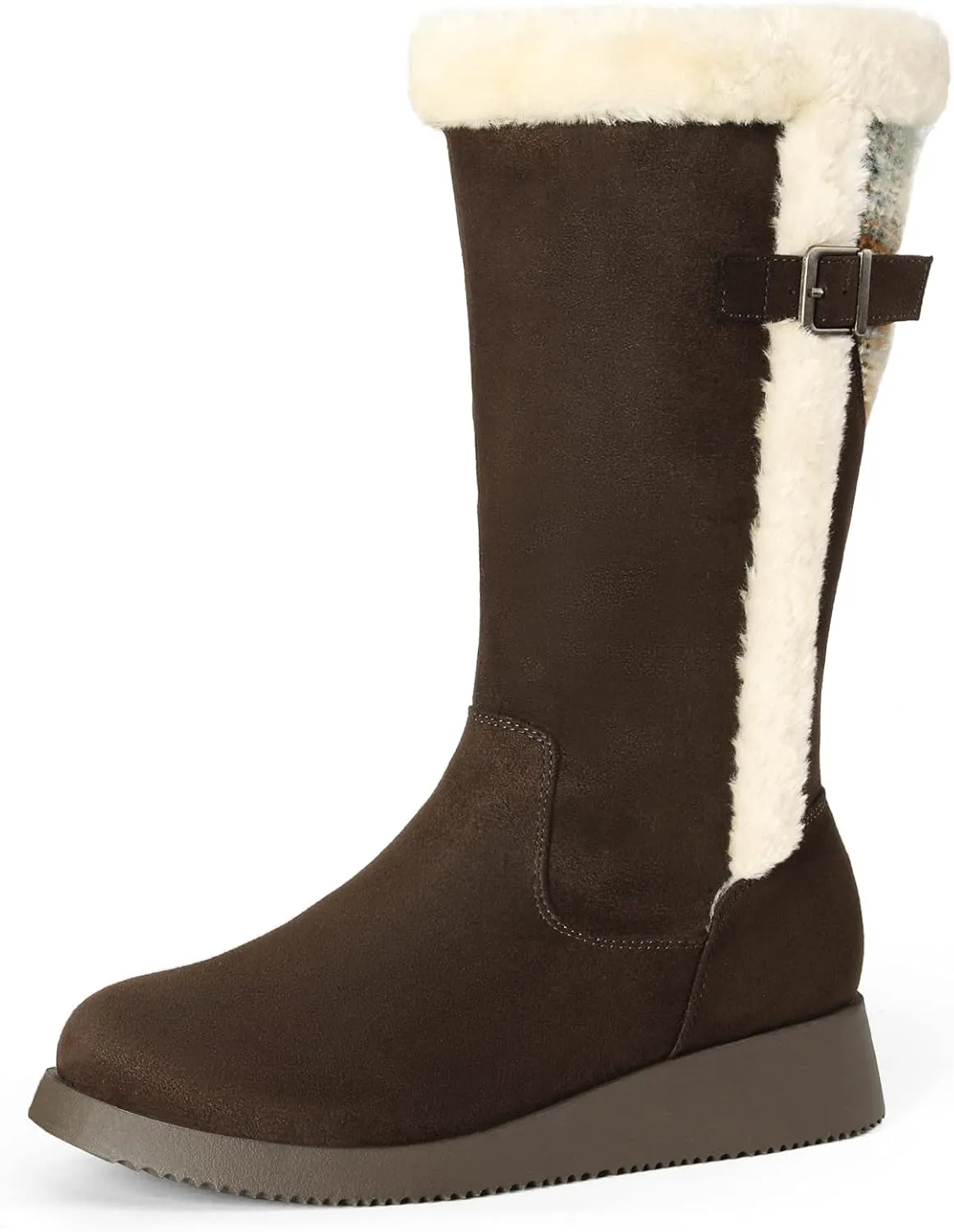 DREAM PAIRS Womens Winter Snow Boots Mid-Calf Fashion Furry Warm Tall Boot
