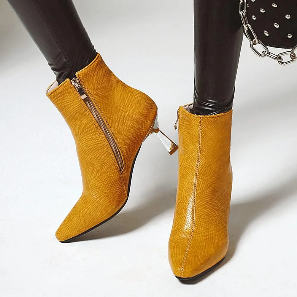 Elegant Ankle Boots for Women Kitten Heels Pointed Toe Business Booties