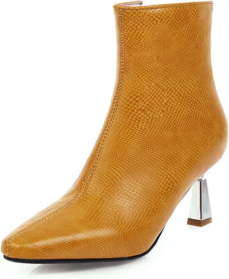 Elegant Ankle Boots for Women Kitten Heels Pointed Toe Business Booties