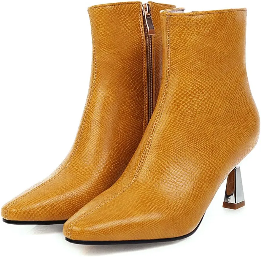 Elegant Ankle Boots for Women Kitten Heels Pointed Toe Business Booties