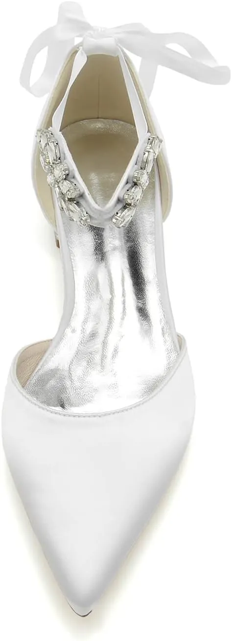 Elegant Ribbon Tie Flats for Women Low Heel Party Wedding Dress Flats Work Business Fashion Ballet Flats
