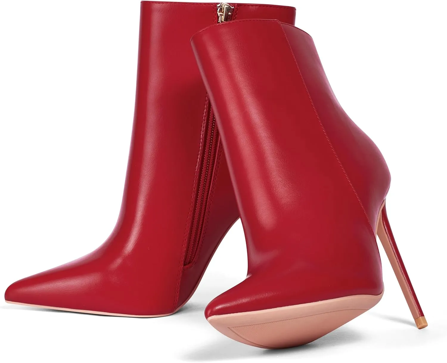 Elisabet Tang Women Heeled Ankle Booties,Sexy Pointed Toe 4 inch Stiletto High Heel Fashion Ankle & Booties High Heel Boots Dress Evening Party Boots Shoes