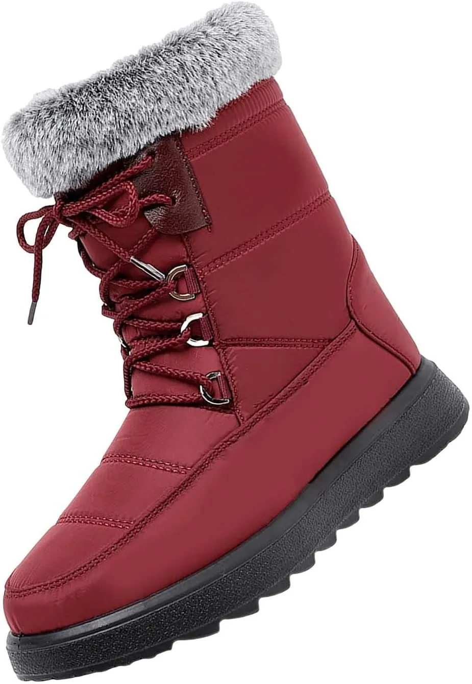 Fashion Winter Boots for Women Deer Prints Flat Round Toe Lazy Suede Shoes Snow Snow Boots for Women Wide Width And Calf