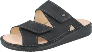 Finn Comfort Danzig Soft Men's Mules Dark Blue Nubuck Leather