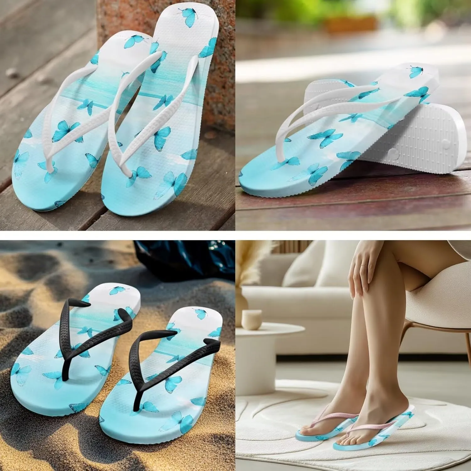 Flip Flops For Women Non-Slip Bathroom Shower Shoes Cushion foam Indoor and Outdoor Sandals Summer Beach Shoes